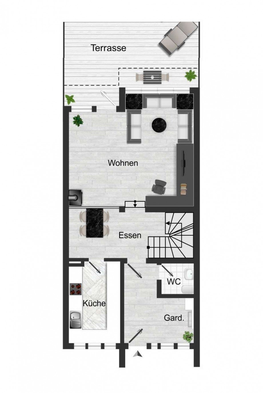 DAS ERDGESCHOSS Reihenmittelhaus Bochum