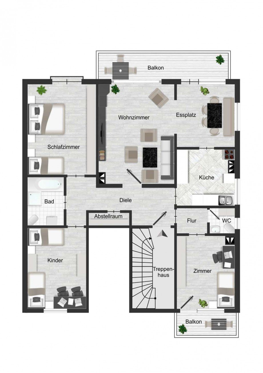 Gro�z�gige 4,5 R�ume Maisonettewohnung Bochum-Wattenscheid