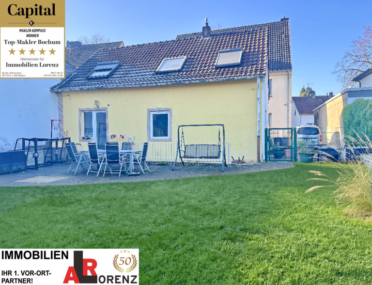 1-FAMILIEN-GARTENHAUS mit Bochum-Wattenscheid Mehrfamilienhaus LORENZ-Angebot in Wattenscheid: TIPP! Eigennutzung + Kapitalanlage. 1-Fam.-Gartenhaus + 5-Fam.-Haus.