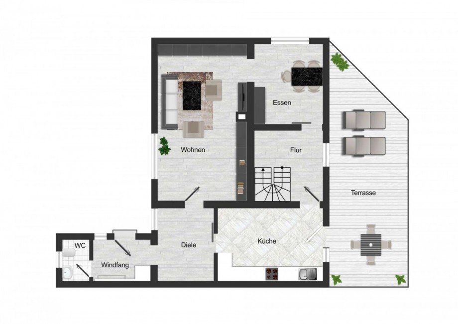 gro�z�gigen ERDGESCHOSS. Mehrfamilienhaus Bochum-Wattenscheid