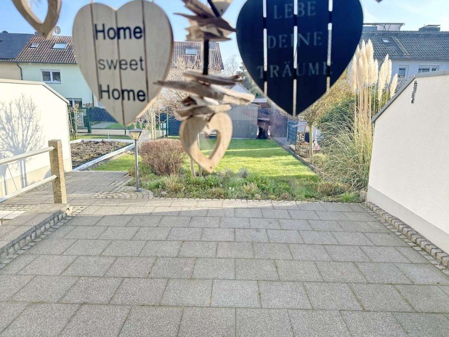 Zugang zur Sonnenterrasse. Reihenmittelhaus Bochum