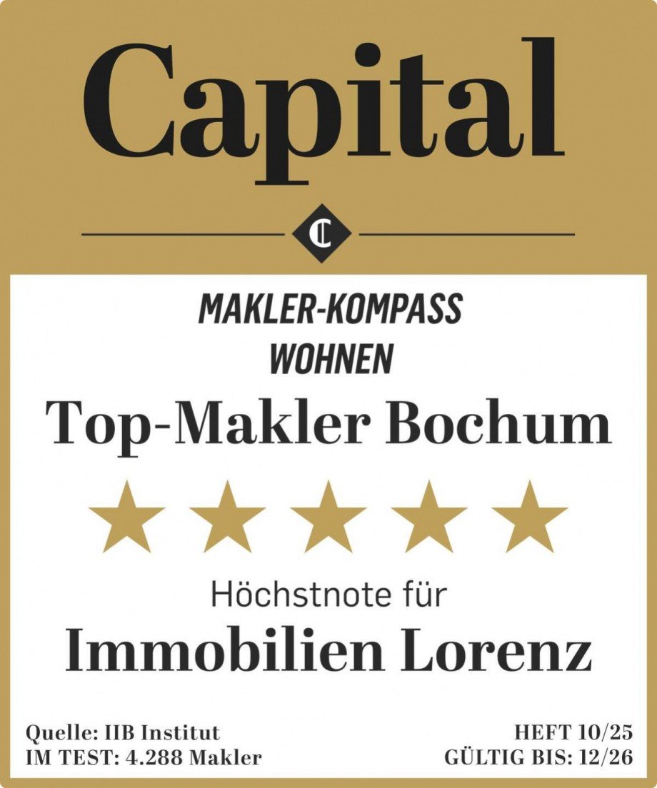 Nr. 1 in Deutschland mit bester Qualifikation Reihenmittelhaus Bochum