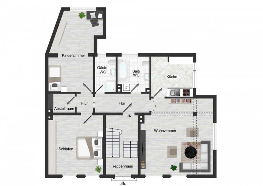 DIE ERDGESCHOSS-Wohnung. Mehrfamilienhaus Hattingen