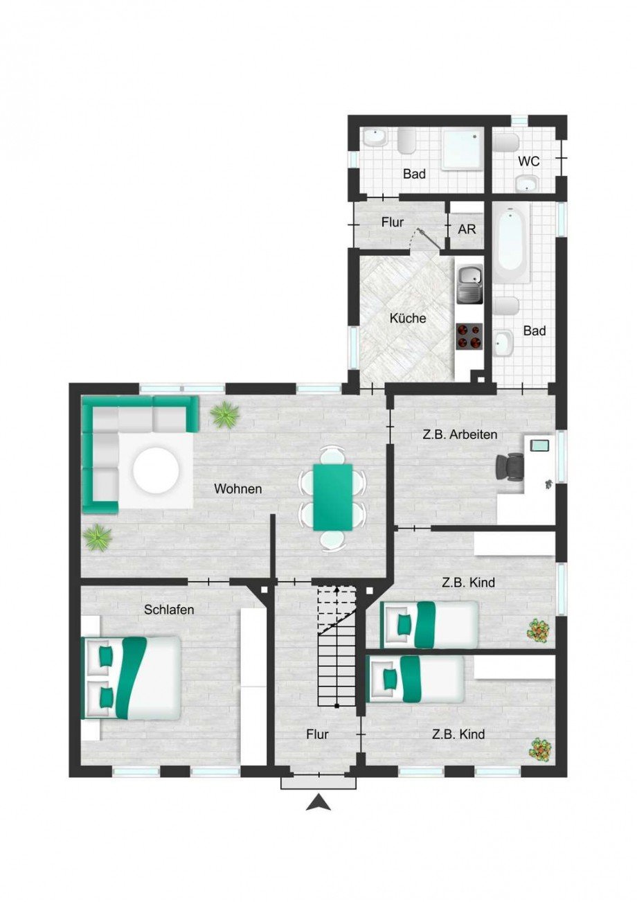 Das ERDGESCHOSS Zweifamilienhaus Bochum-Wattenscheid
