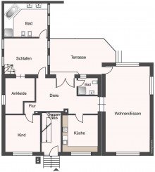 Etagenwohnung (1) als evtl. LORENZ-Angebot in Bochum: Gepflegtes Mehrfam.-haus mit 4 WE + 6 Garagen + kl. Hinterhof-Werkstatt.