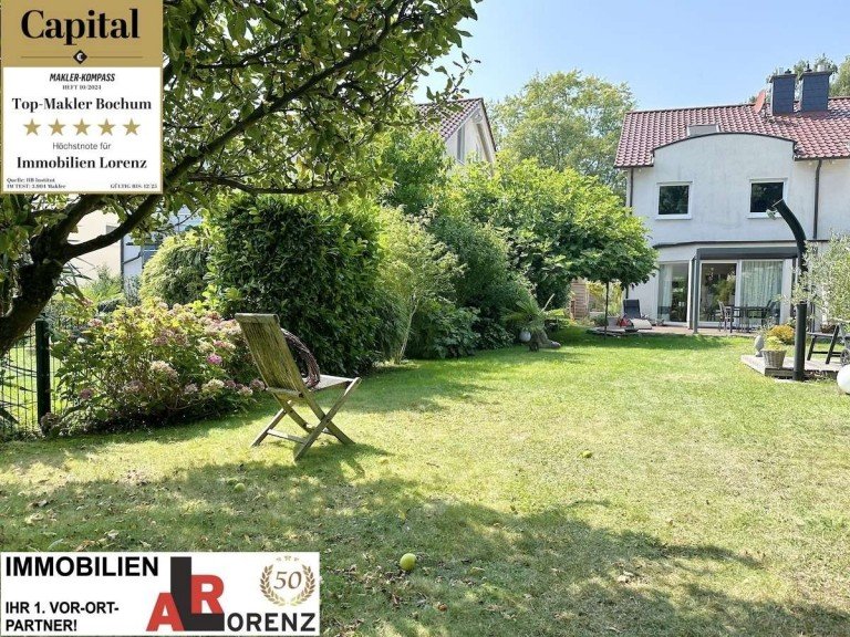 Gut WOHNEN in Wohlf�hl-Oase! Bochum Doppelhaush�lfte LORENZ-Angebot in Dahlhausen: 1-Familien-FIX + FERTIG-DHH. Modern, gepflegt. Rd. 200 m� Wohn-/Nutzfl