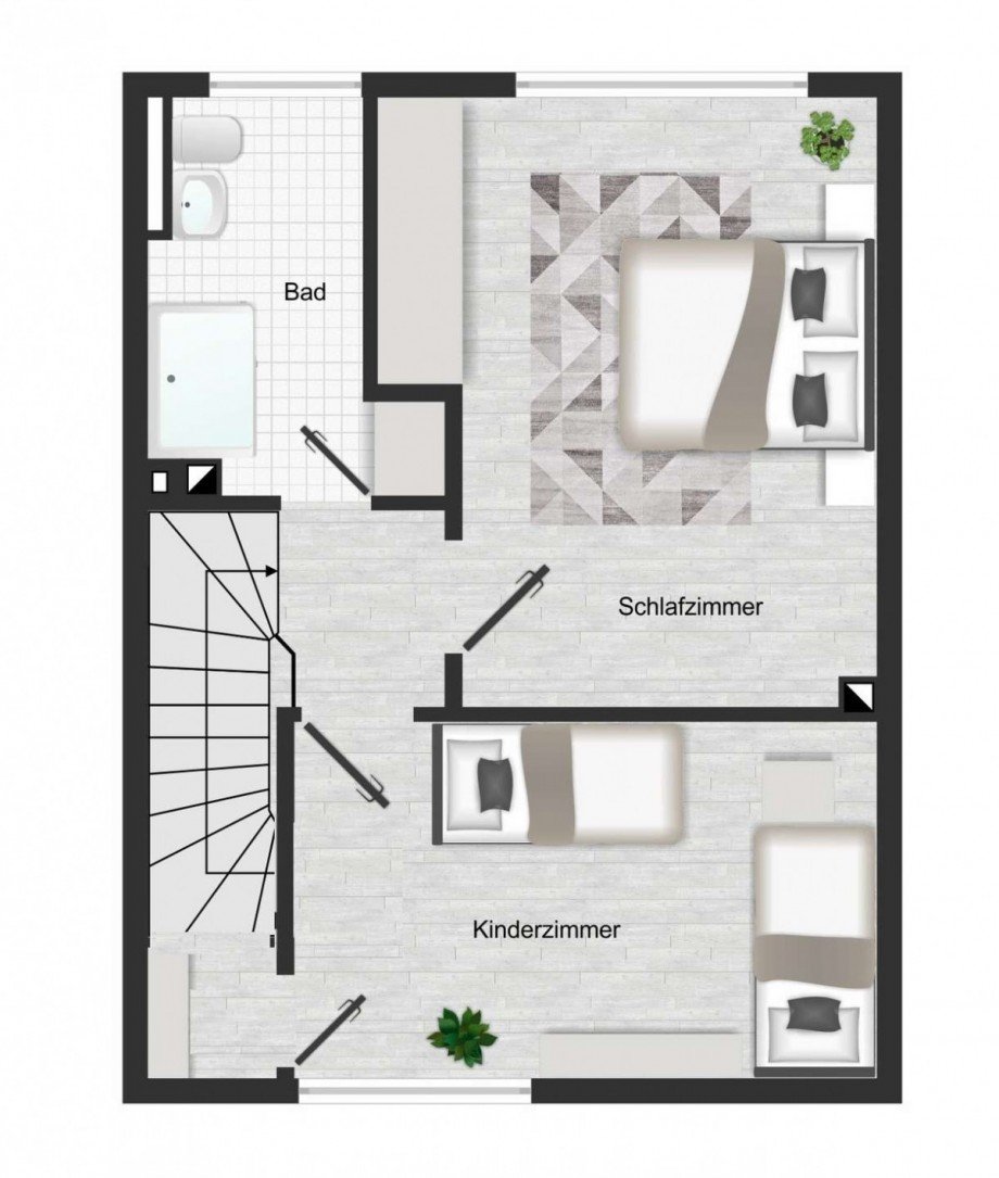 DAS OBERGESCHOSS Reihenmittelhaus Bochum