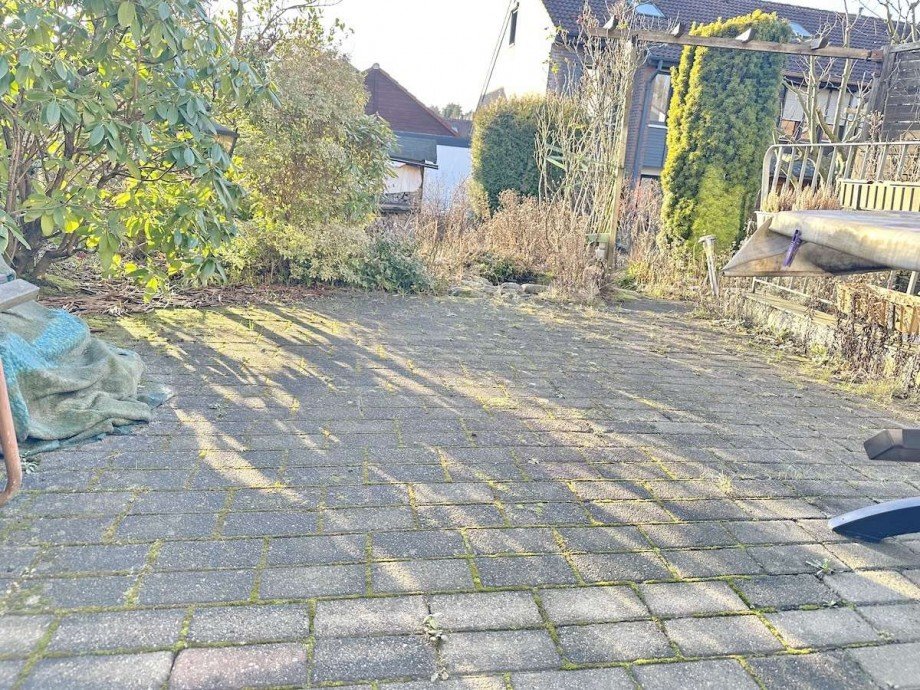 Die West-Terrasse. Reihenmittelhaus Bochum