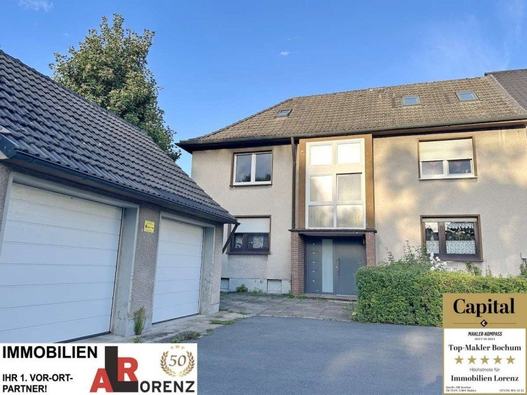 Freistehende, solide 4-Fam.-haus Bochum Mehrfamilienhaus LORENZ-Angebot in BO-Werne: 4-Fam.-DHH. Ca. 230 m�Wfl.+ca. 120 m�Keller+ca. 60 m�Spbd. - 630 m� Grd.
