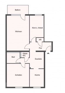 Der familiengerecht Grundriss. LORENZ-Angebot in �ckendorf/unweit WAT: Parklage. Helle, gut modernisierte 3 1/2-R.-Komfort-Wohnung.