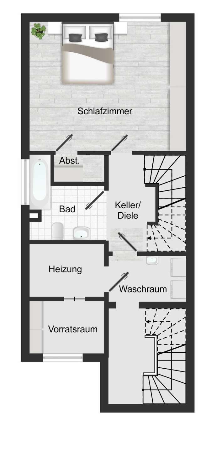 SOUTERRAIN zu WE 1: Reiheneckhaus Bochum