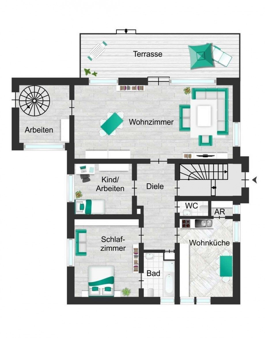 DAS repr�sentative ERDGESCHOSS Erdgeschosswohnung Bochum