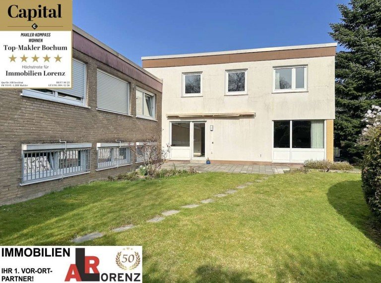 WOHNEN + KAPITALANLAGE zugleich! Bochum Einfamilienhaus LORENZ-Angebot in Querenburg: WOHNEN+KAPITALANLAGE. 1-Fam.-SPLIT-LEVEL-Haus (freiw.) + verm. Gewerbe