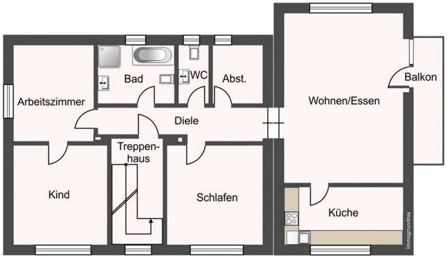 gr��erer Etagenwohnung (2). Mehrfamilienhaus Bochum