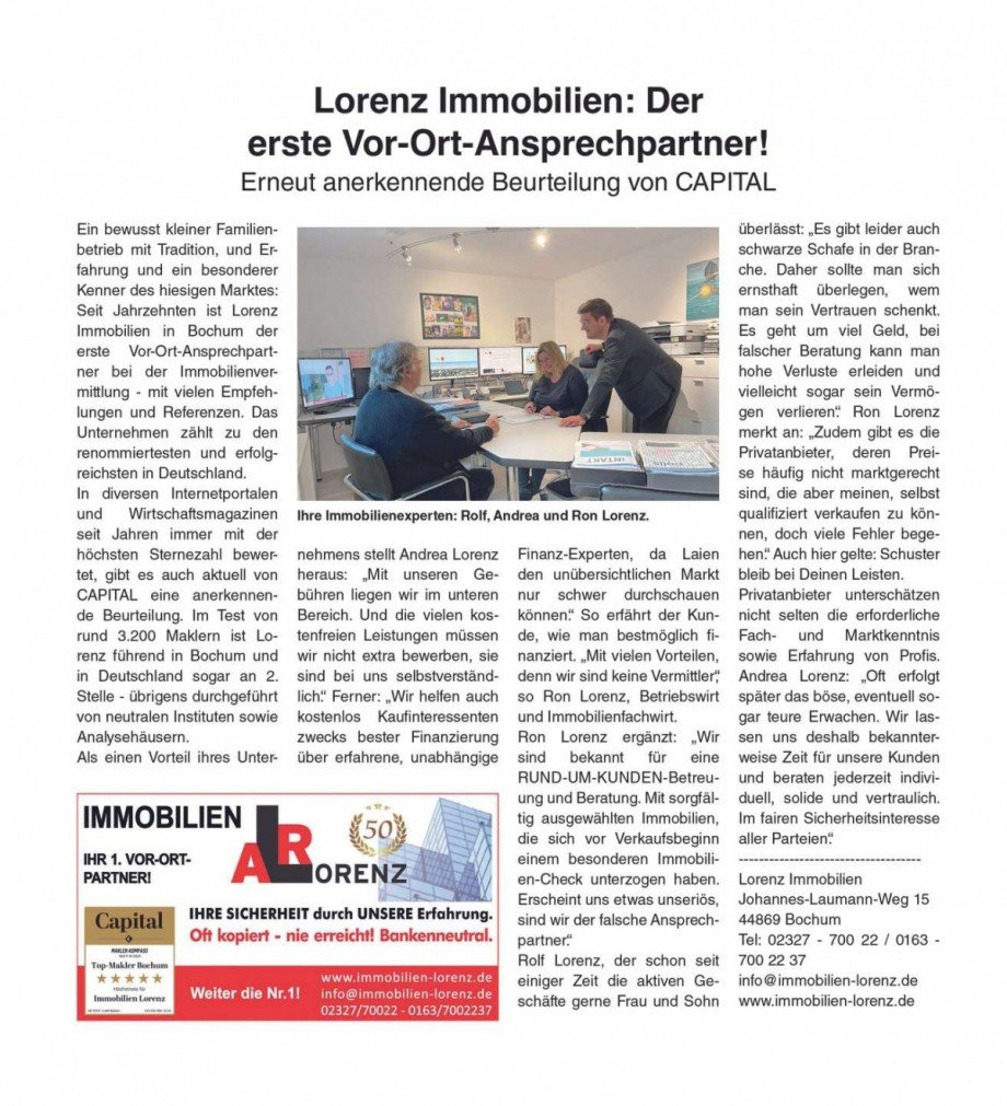 LORENZ PRESSE AKTUELL B�ro / Praxis Bochum