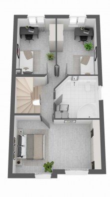Sch�ner Elternraum, 2 sch�ne Kinderzimmer. LORENZ-Angebot in Dahlhausen: 1-Familien-FIX + FERTIG-DHH. Modern, gepflegt. Rd. 200 m� Wohn-/Nutzfl