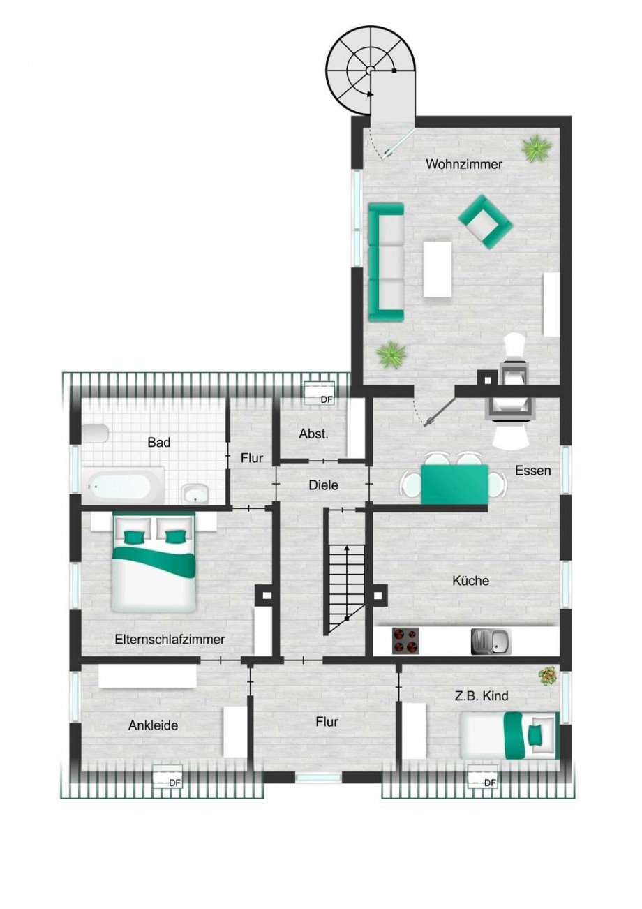 Das OBERGESCHOSS Zweifamilienhaus Bochum-Wattenscheid